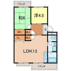 サニーホームズ横山の物件間取画像